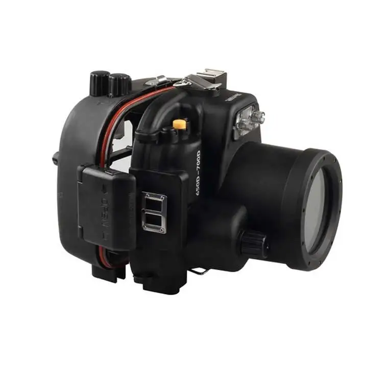 Meikon 40M 130FT Unterwasser Wasserdichte Gehäuse Fall für Canon EOS 650D 700D ( Rebel T4i/T5i) Kamera