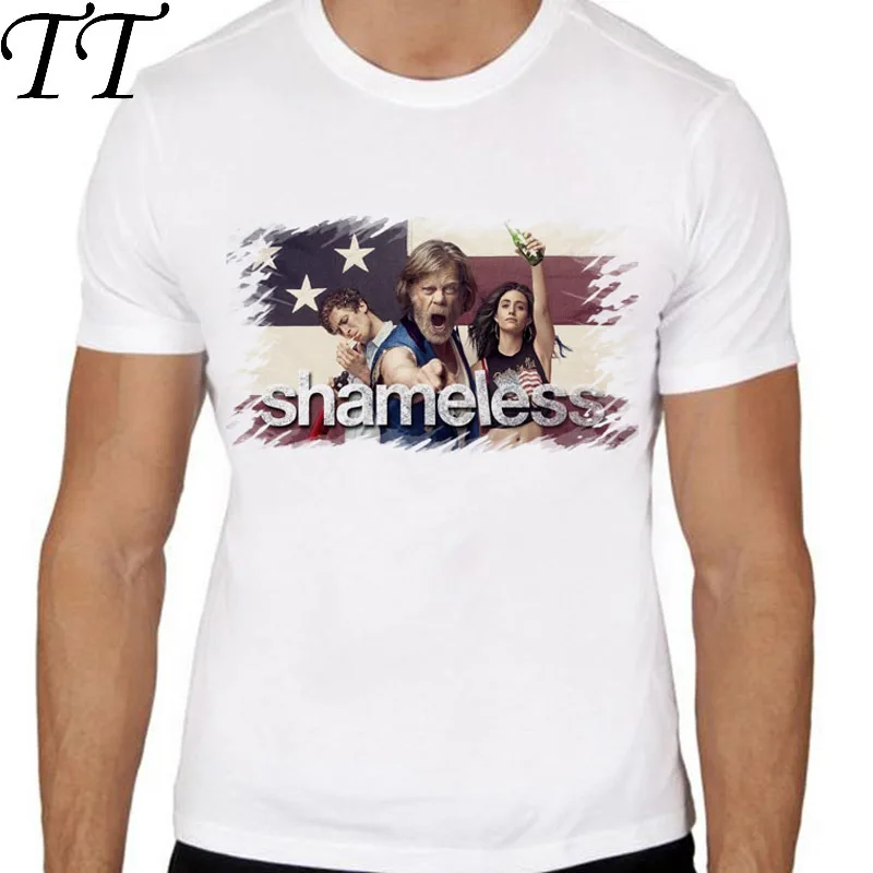 shameless T-shirt men summer t-shirt boy print tshirt anime t shirt brand clothing white color tops tees TMM3678