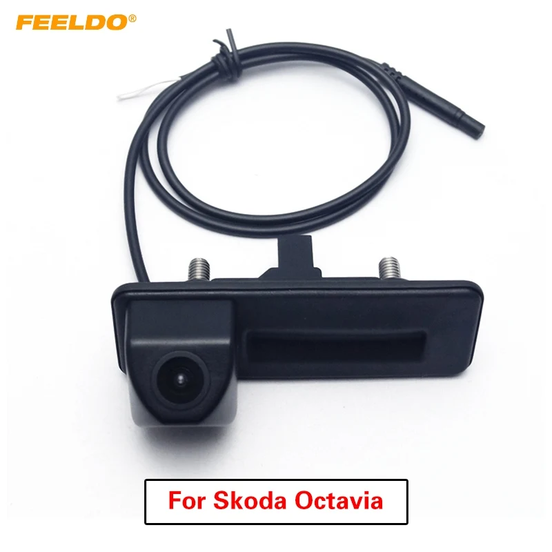 

FEELDO 1Set Special Car Rearview Trunk Handle Parking Camera For Skoda Octavia 2010~2012 #MX2852