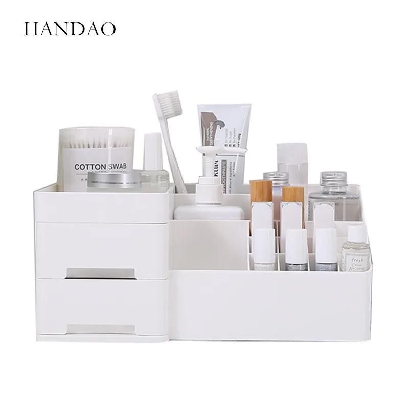 

Cosmetic Storage Box Drawer Desktop Plastic Makeup Dressing Table Rack Home Organizer Storage Container Mobile Phone Sundries