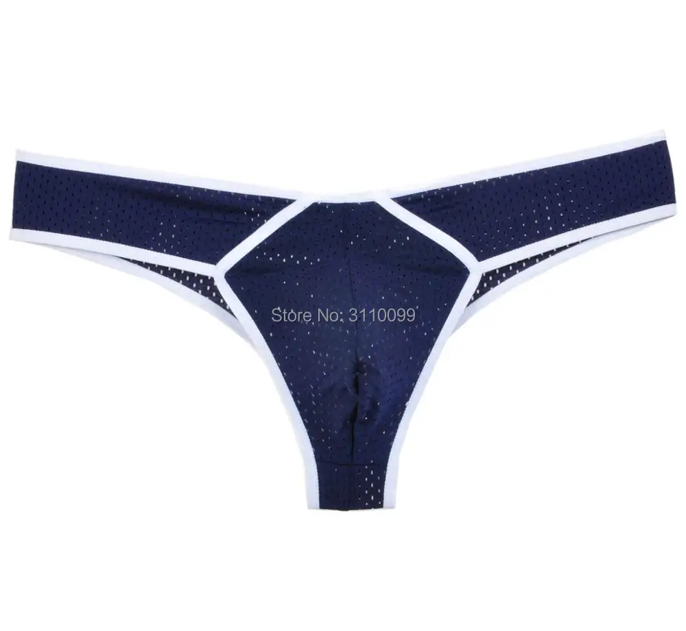 Breathable Holes Sexy Mens Underwear Bikini Briefs Fashion Bluge Pouch Male Underwear Brief Men Underpants Sleepwear Undershorts