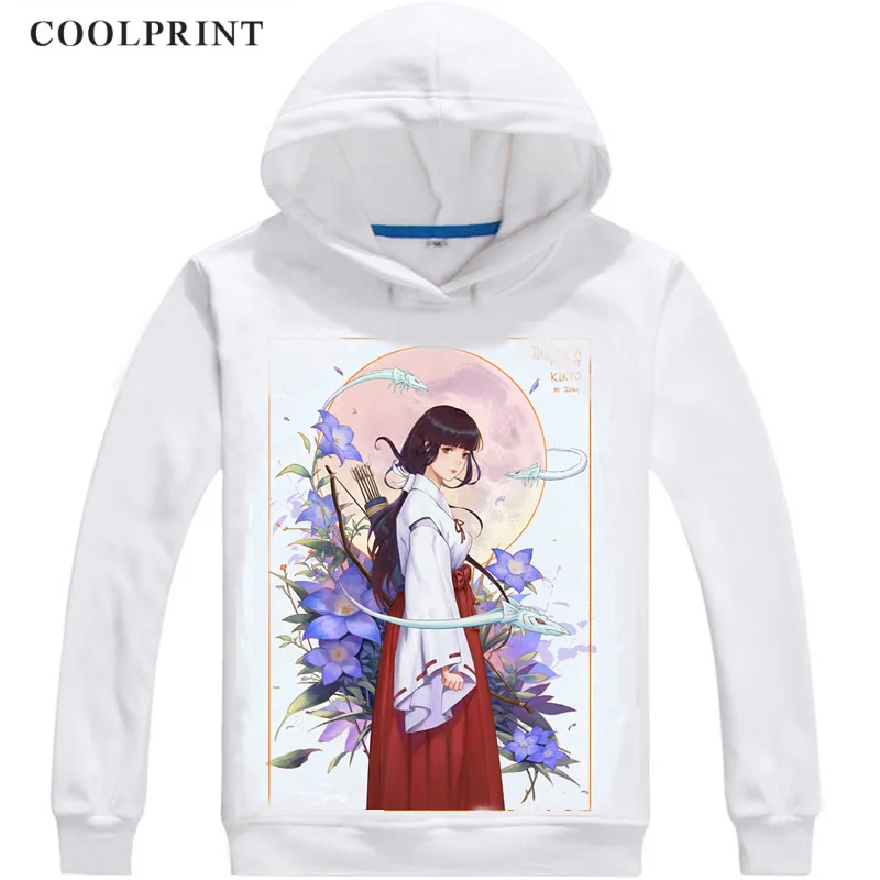 Kikyo InuYasha Cosplay Mens Hoodies Inuyasha A Feudal Fairy Tale Men Sweatshirt Streetwear Anime Hoodie Printed Long Hooded