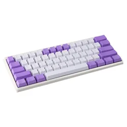 YMDK White Purple Mixed 108 87 61 ANSI Keyset OEM Profile Thick PBT For MX Switches Mechanical Gaming Keyboard (Only Keycap)