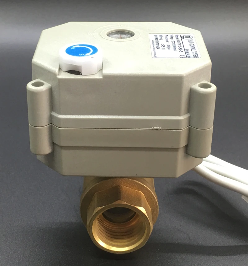 1/2'' Brass electric valve AC DC 9V 12V 24V 2 way DN15 Electric Ball Valve 3/7 Wires Motorized Valves Metal Gear On/off 5 Sec