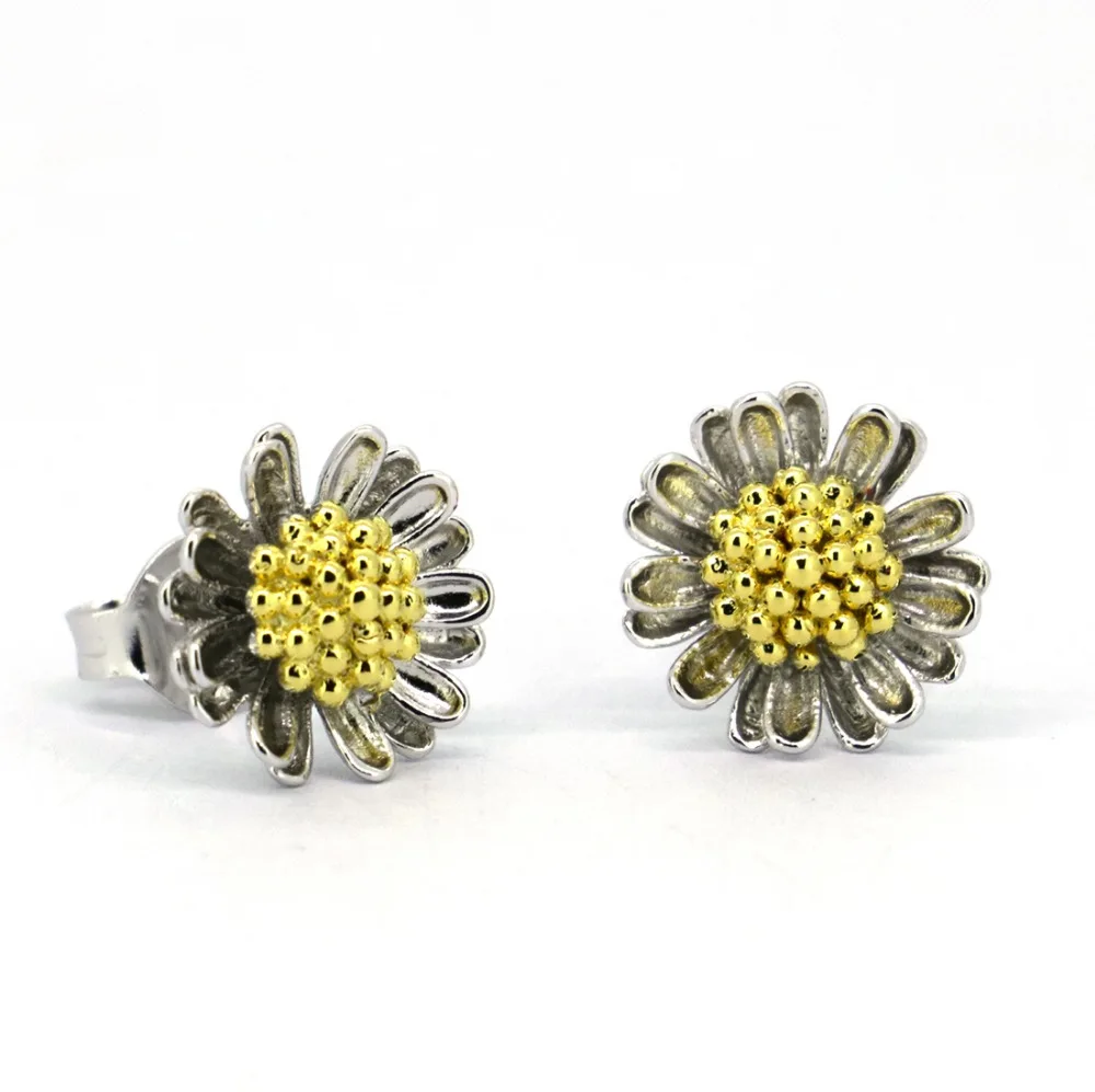 

Wellmade Solid 925 Sterling Silver Daisy Stud Earring