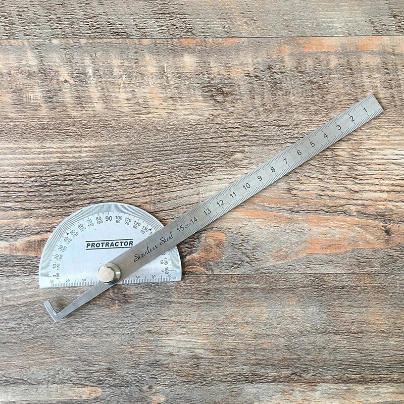 Carpenter's Square Angle Gauge Protractor 150MM Stainless Steel