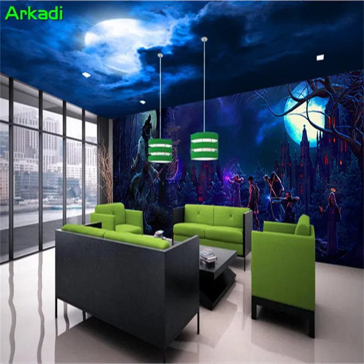 

Halloween Realistic Vampire 3D Wallpaper Mystery Forest Horror Room Escape Moonlit Werewolf Kill Panorama Theme Space Tooling