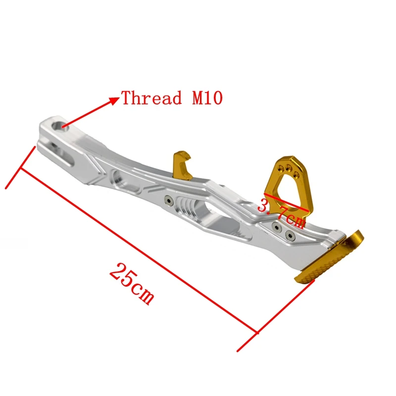 MoFlyeer CNC Aluminium Alloy Motorcycles Kickstand Kick Side Stand Motorcycle Scooter Street Standard