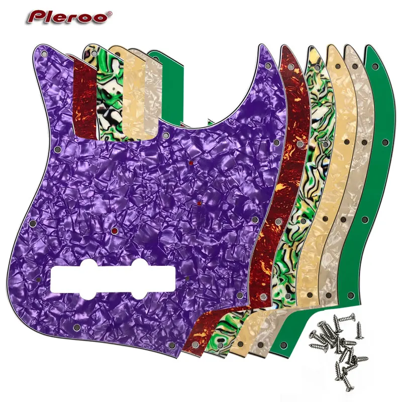 Pleroo pickguard de qualidade personalizada, pickguard de 11 furos, 4 cordas, fly janjapão, jazz, baixo, pickguard, placa de arranhar