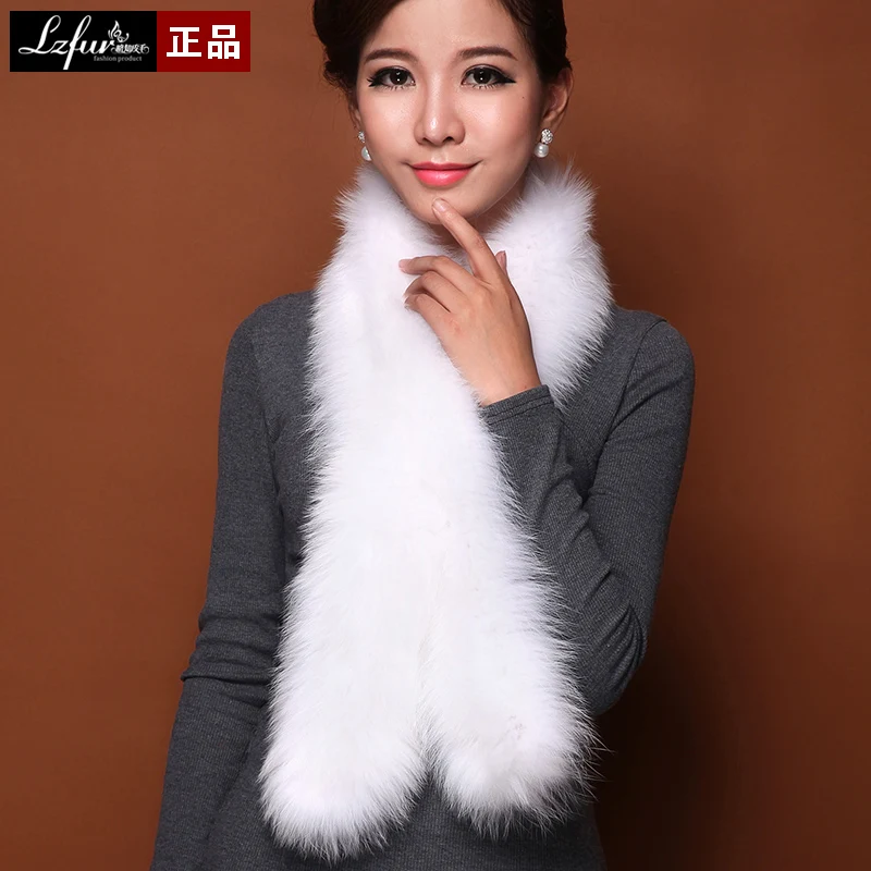 

Real fox fur scarf gradient women's winter thermal fashion quality luxury scarf