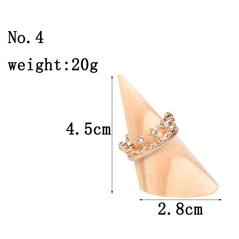 Original Wooden Conical Ring Display Stand Ring Support Ring Seat Jewelry Storage Rack Jewelry Ring Packaging Sets Display