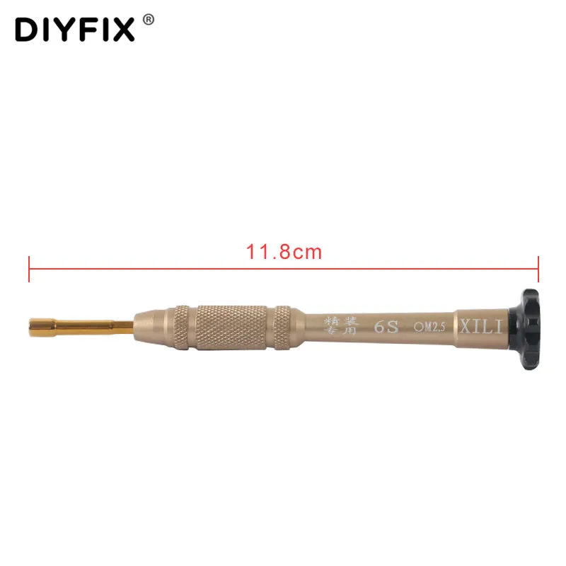 Прецизионная отвертка DIYFIX с шестигранной головкой 2,5 мм для iPhone 6S, средняя пластина, ремонтные ручные инструменты для материнской платы