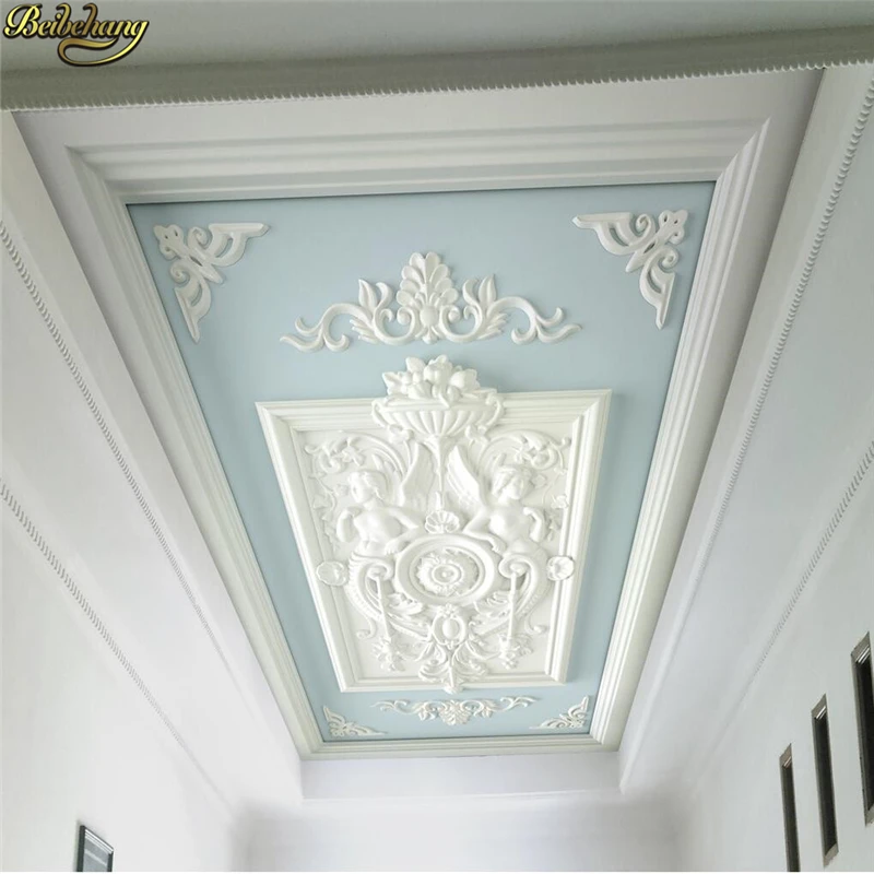 beibehang custom European relief carved ceiling wallpapers for living room background 3d floor painting photo mural wall papers