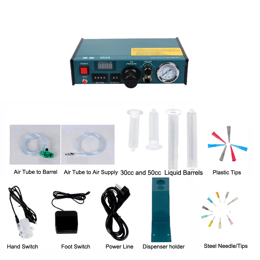 1-78 PSI Auto Glue Dispenser 110V 983A PCB Solder Paste silica gel Liquid Adhesive Controller Fluid Dropper