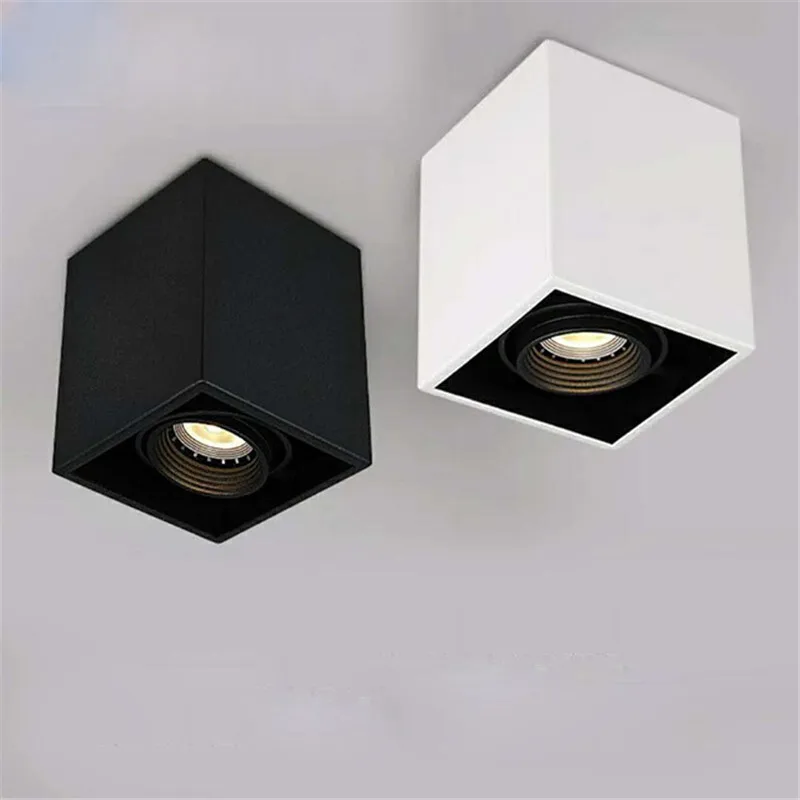 

High Quality Surface Mounted 4 Azimuth Adjustment Dimmable LED COB Downlights 85-265V 10w 15W LED Ceiling Lamp Spot Light