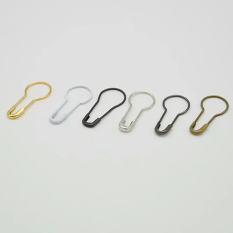 

1000pcs 20mm Pear Shaped copper metal safety pins brass safety pins white gold black silver bronze color