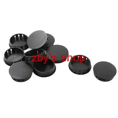 10 peças-tampa de plástico preto isolada para fechadura com encaixe