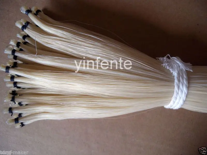 72-75cm bow horse hair Tail natural white mongol 30 hand  #7