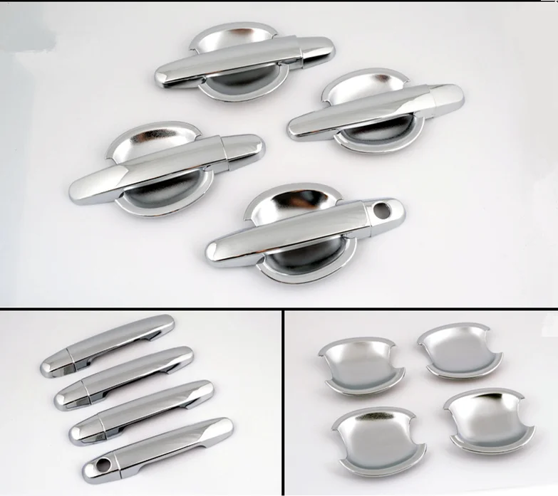 FUNDUOO New Chrome Door Handle Cover + Cup Bowl combo For Toyota Yaris Vios 2006-2013 Toyota Corolla 2003 - 2013