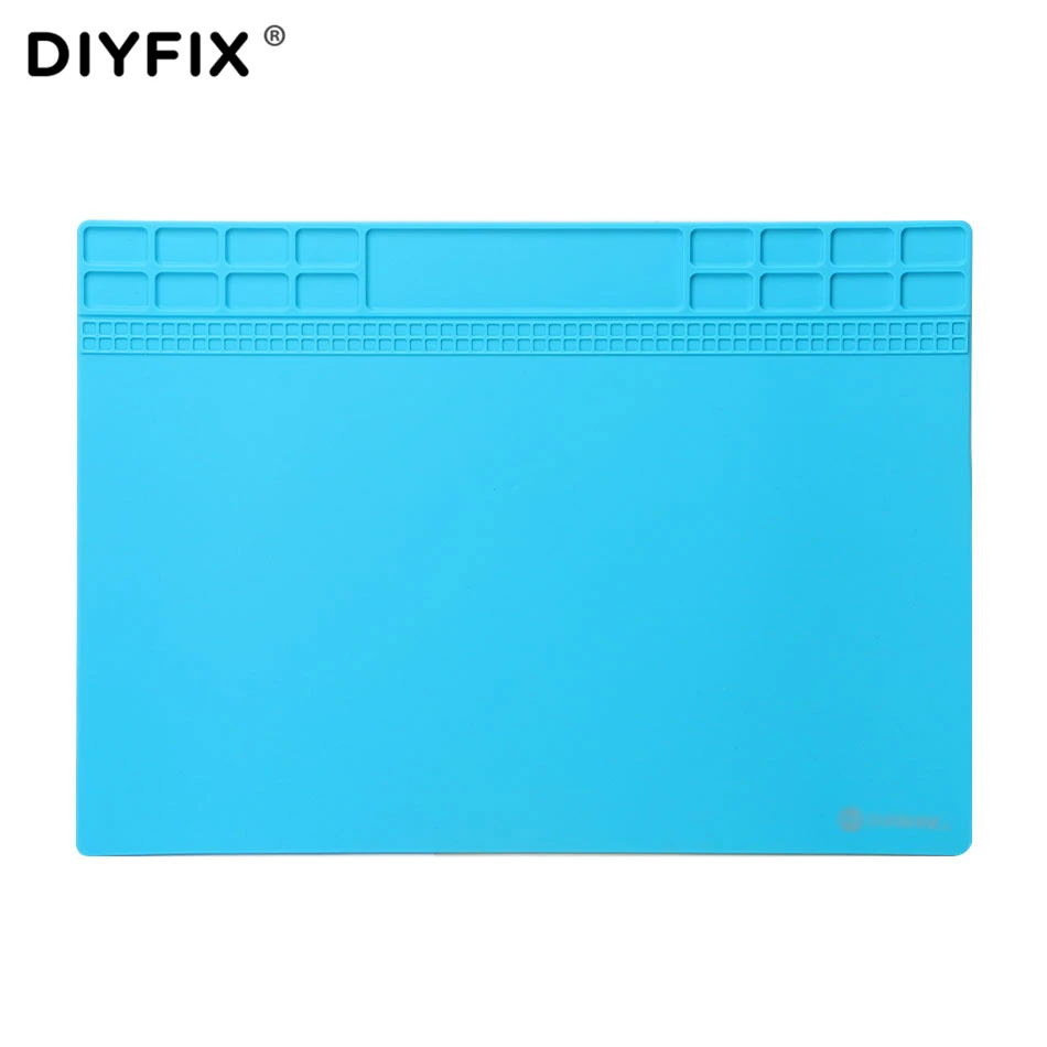 DIYFIX Repair Station 35x25cm Heat Insulation Silicone Pad Heat Gun BGA Soldering Maintenance Platform Desk Mat