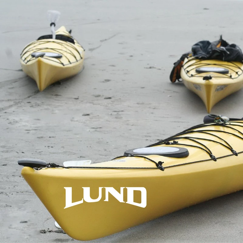 Set of 2 Decals For Lund Boat Decor Vinyl Stickers Removable Waterproof Decals For Lund Fishing Boat Decoration