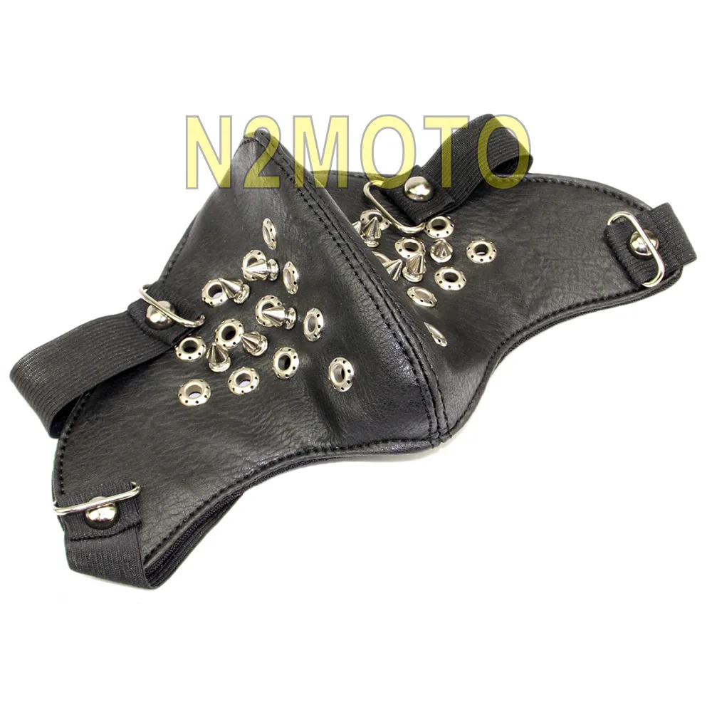 Men's Biker Studded Cool Punk Half Face Mask Airsoft Rivet Unisex Mask Universal