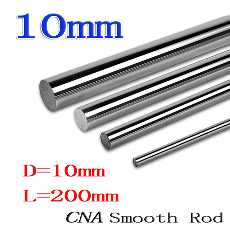 3D Printer rod 10mm linear shaft 200mm hardened Chrome axis match use 10 mm bearing carving machine part 1pcs