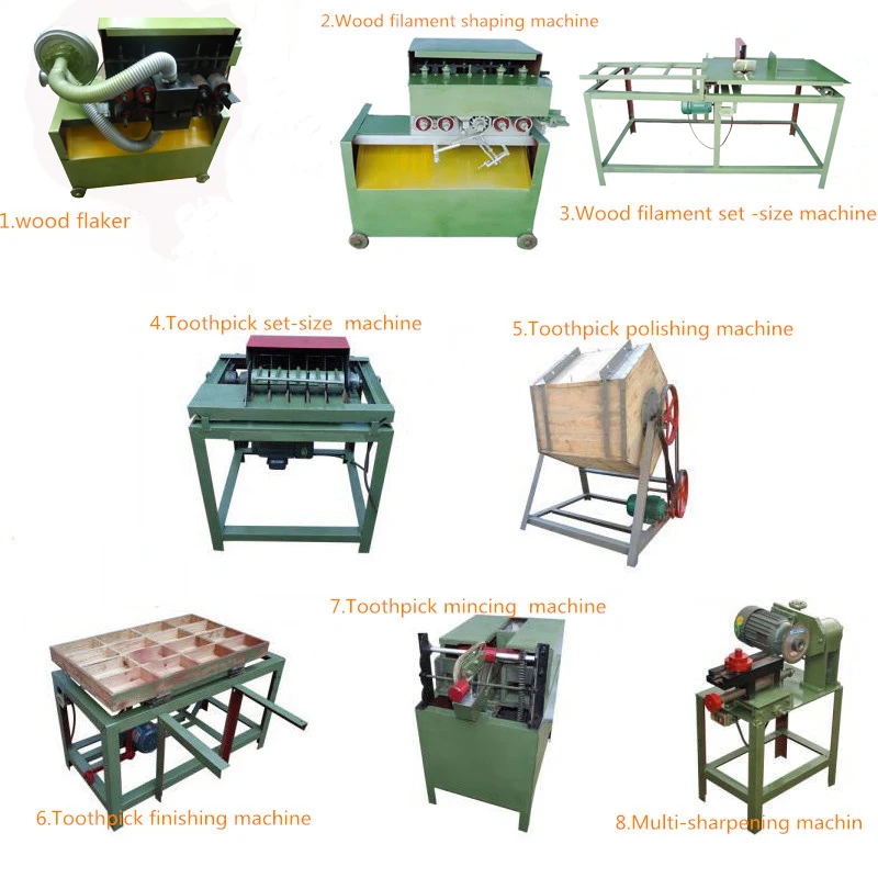 ماكينة تصنيع أعواد تخليل الأسنان الخشبية/خط إنتاج مسواك الخشب