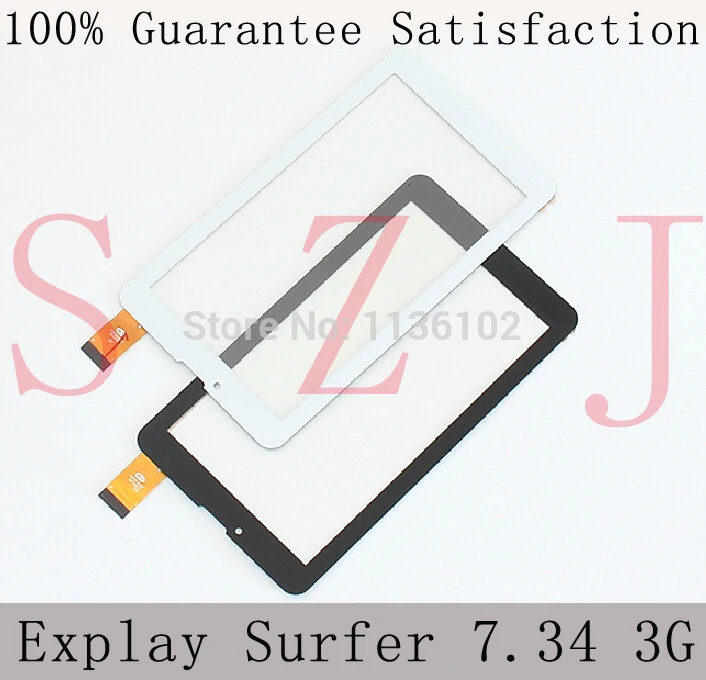 

New 7" inch Explay Surfer 7.34 3G Tablet touch screen panel Digitizer Glass Sensor replacement Black/White 10Pcs/lot