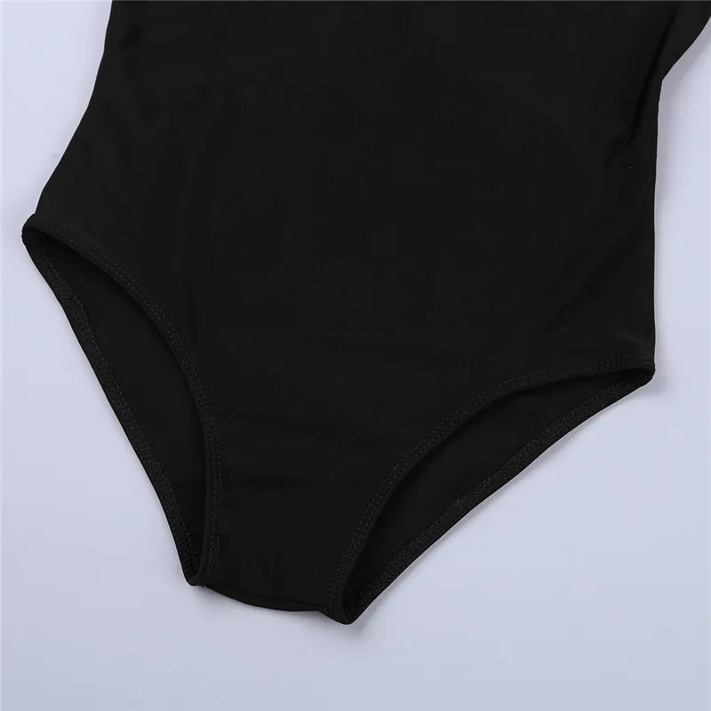 Collant de ginástica infantil, sem mangas Mesh Splice, Criss-cross Back, bodysuit Ballet Dance, prática de traje esportivo, macacão para meninas