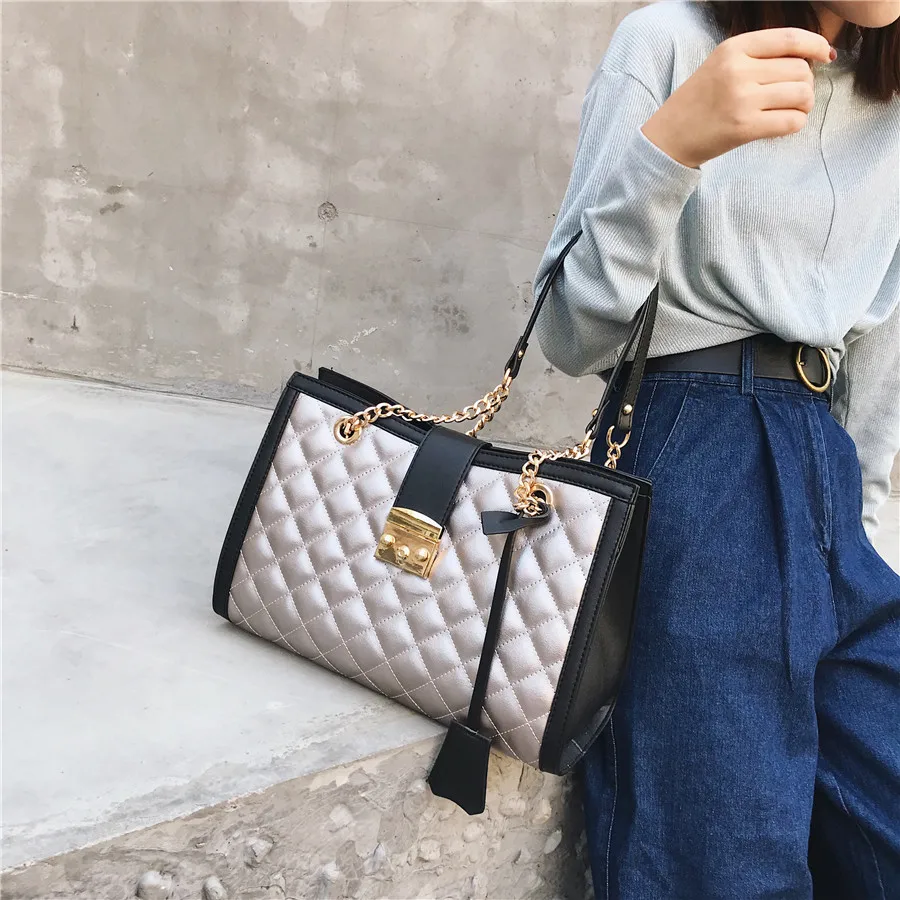 Large Capacity Women Pu Leather Chain Crossbody Bags High Quality Ladies Messenger Bags for Women Fashion Desiger Shoulder Bag