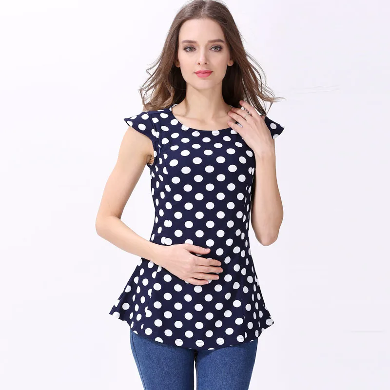 Spring Summer Postpartum Clothes Tops Breastfeeding Clothing for Pregnant Women Fly Sleeve Nursing T-shirts Maternity Tops