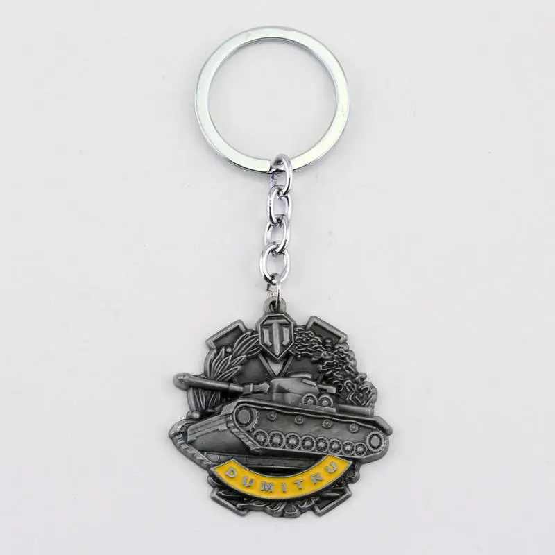 dongsheng 3 colors World of Tanks Keychain can Drop-shipping Metal Key Rings For Gift Chaveiro Key chain Jewelry for cars YS1090