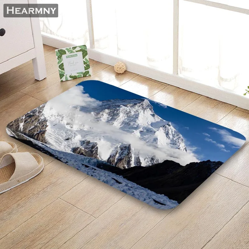 Nice Snow Mountain Doormat Outdoor Floor Mat Home Creative Mat Super Soft Absorbent Bathroom Door Entrance Mat 50x80cm