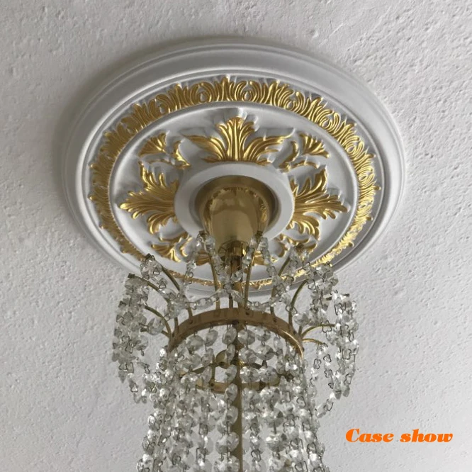 Chandelier Ceiling Plate Rosette PU decorative Ceiling Rose Pendant Light Base Decor Panel ceiling Moulding Patera Medallion