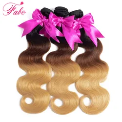Clearance Ombre Brazilian body Hair 1b/4/27 Human Hair weave 3 Tone bundles Remy Hair Extensions can buy 3 or 4 bundles