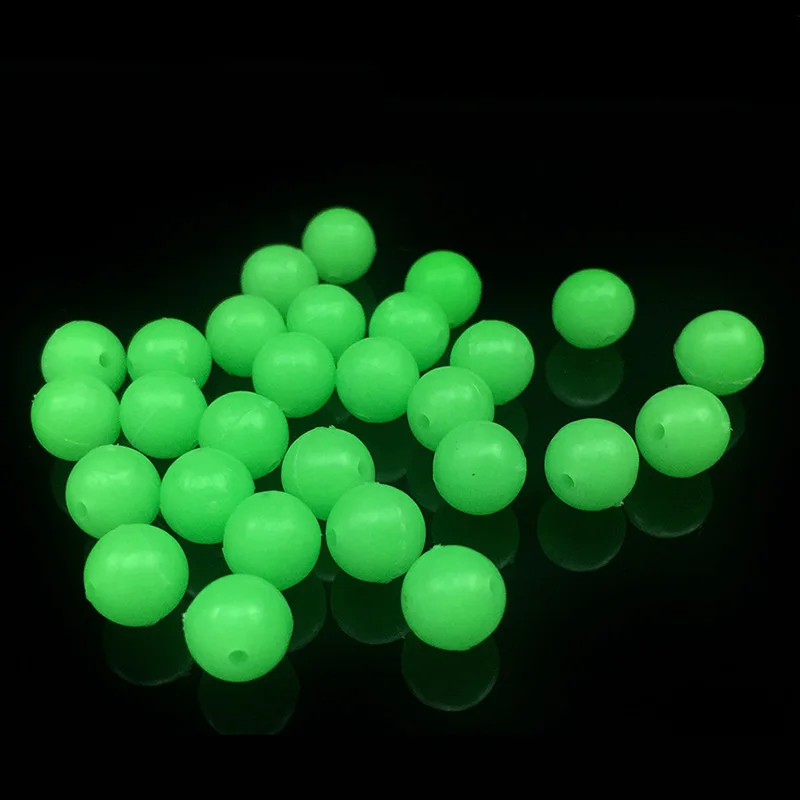 

100pcs/lot Luminous Beads Fishing Space Beans round Float Balls Stopper light Balls sea Fishing Tackle lure Accessories