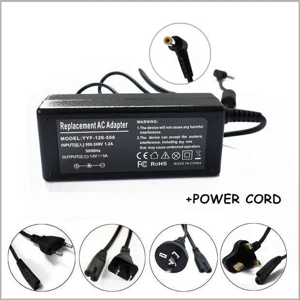 

AC Adapter For HP 2011X 2211X 2311X LED LCD Monitor Charger Power 12V 5A NEW