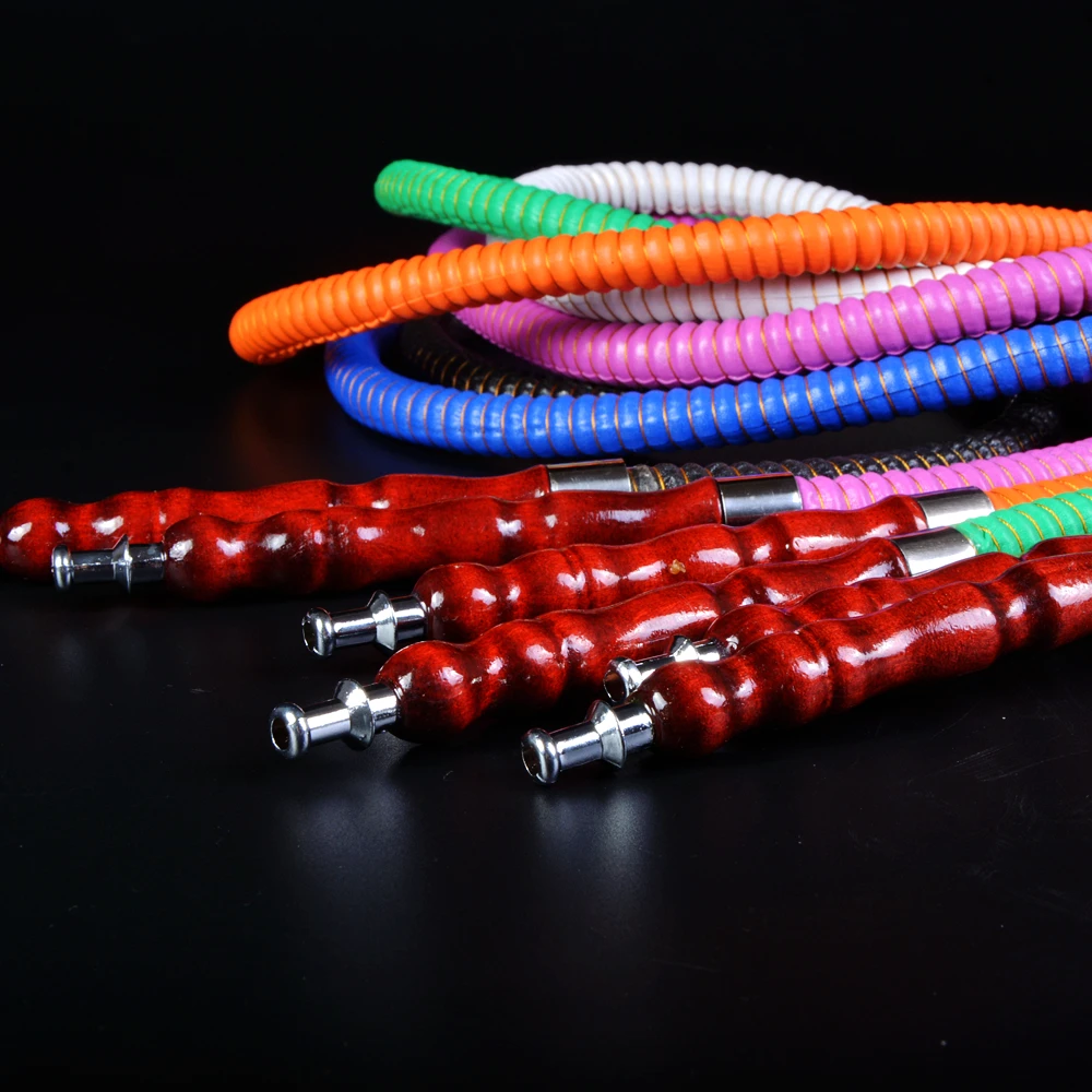 DEJAYA 1M Hookah Hose Wood Mouth Tip Boquilla Cachimba Shisha Pipe Chihcas Sisha Narguile Pipes Accessories