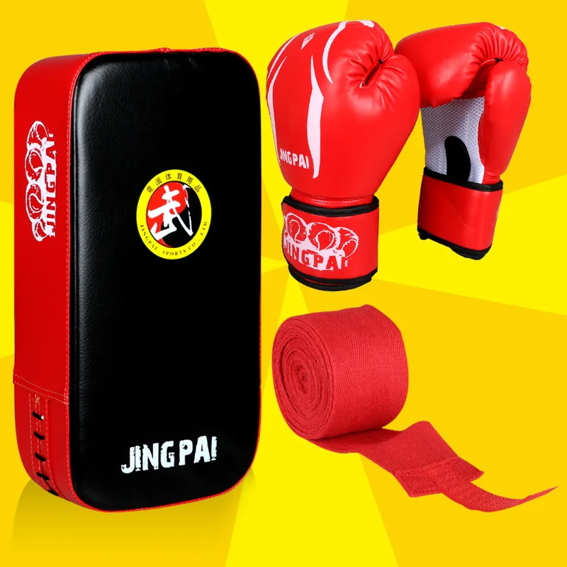 MMA Boxing Gloves+target+hand wraps one set Men/Women Sandbag/Taekwondo/Muay Thai/Fight/Boxe De Luva Training Sports Equipments