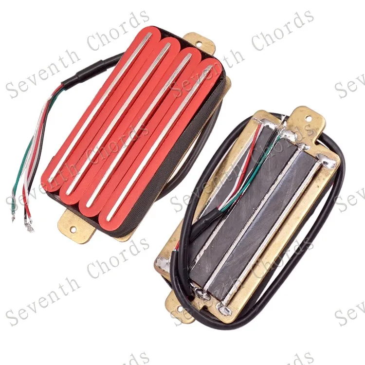 1 Stück Hot Rail 2-Dual Blade Humbucker-Tonabnehmer für E-Gitarre, 4-Draht-Tonabnehmer, 4 Farben, Gitarrenteile und Zubehör – Detail 9