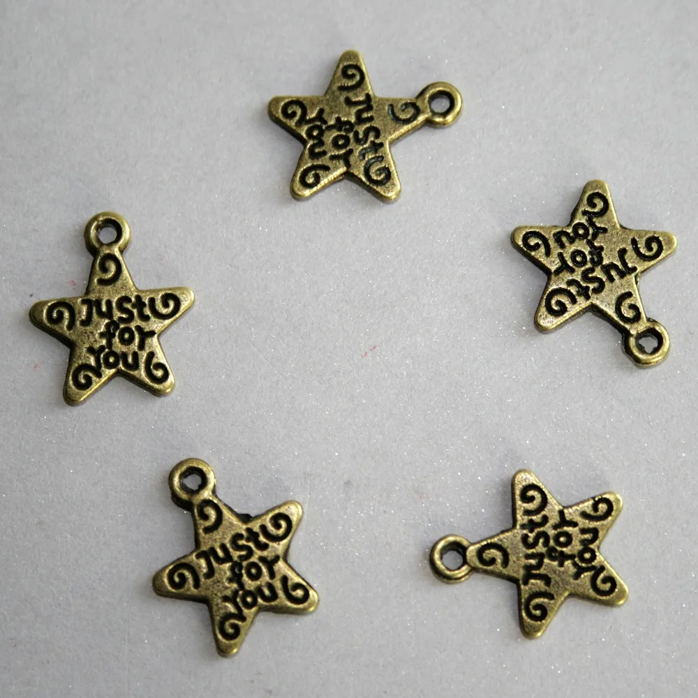 [wamami] 5pcs Bronze Metal Star Pendant BJD Doll Jewelry Necklace Bracelace Diy Craft