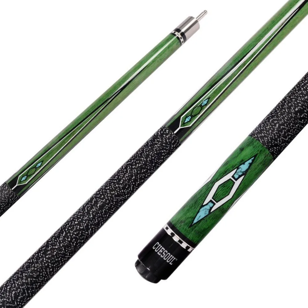 CUESOUL Billiard Cue 21oz 13mm Pool Cue with Bridge Head + Chalk+ Cue Clean Towel