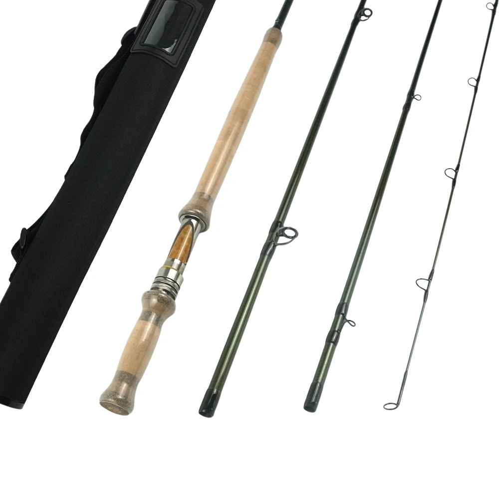 

Aventik 11'6'' 4sec Double Hand Switch Rods Fly Rods with Extra Tip Fly fishing Rod Super Light Fly Fishing Rod Fast Action