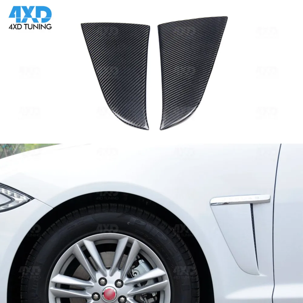 XF Fender Vent Trim Cover For Jaguar XF Carbon fender Side Trim car sticker For Decoration add on style 2012 2013 2014 2015