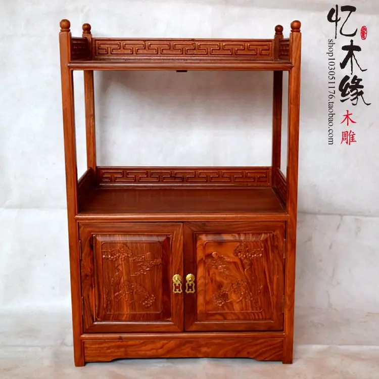 Mahogany furniture rosewood tea cabinet cupboard cupboard door cabinet wood kitchen cabinet Antique Chinese style