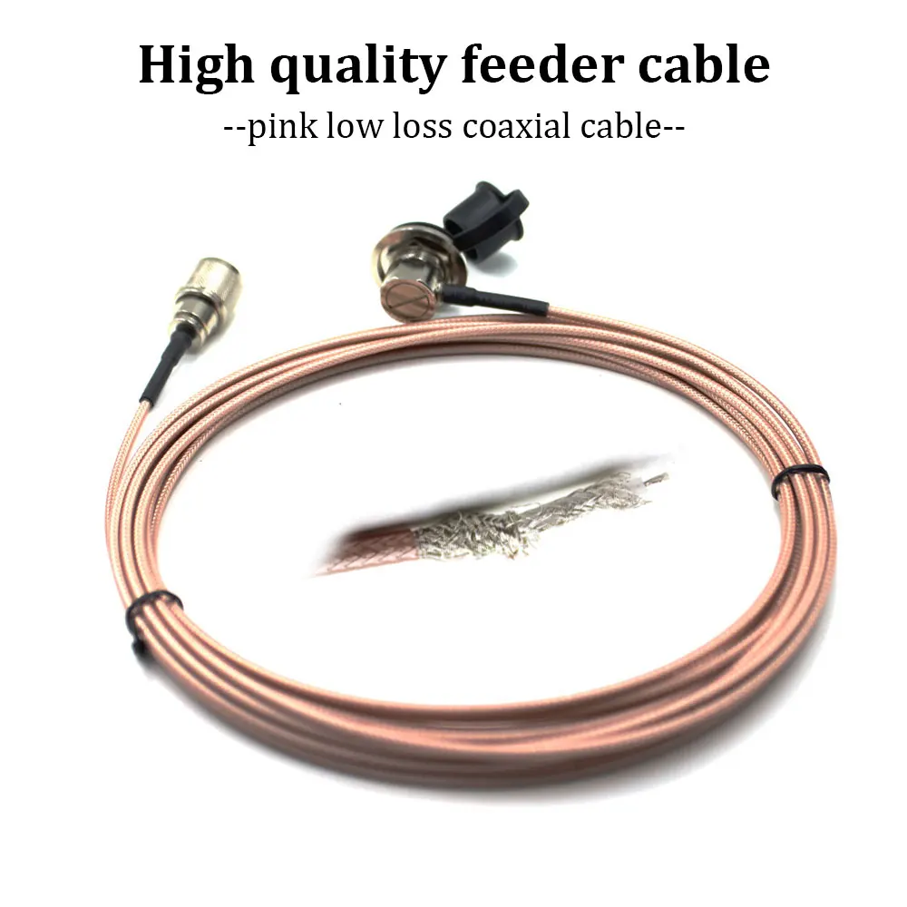 Pink 5 Meter 316 Coaxial Cable UHF/PL-259 Male to Female for QYT KT-8900D TYT TH-9800 Mobile Radio Walkie Talkie Antenna