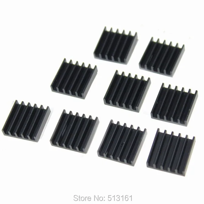 50 stücke 14x14x4mm Kühlung Kühler Kühlkörper Kühler Aluminium Kühlkörper