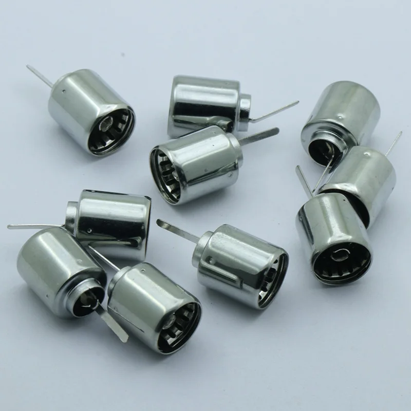 100pcs Coaxial Coax RF Adapter Connector Wire Connectors Metal TV Female  DVB-T TV PAL Cable Adapter Welding TV Plugs Converters