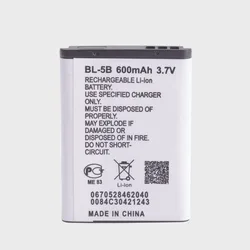 BL-5B BL 5B High Capacity Battery for Nokia 3230 5070 5140 5140i 5200 5300 5500 6020 6021 6060 BL-5B Battery